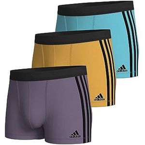 adidas Heren Active Flex Cotton 3 Stripes Trunk (3 stuks) ondergoed, multicolor, S, Multicolor, S