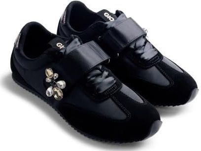 Gioseppo - Waseca - Sneakers - Suède - Met Satijnen Afwerking en Strassteentjes