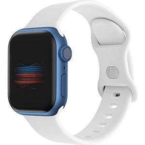 Compatibel met Apple Watch armband 38 mm, 40 mm, 41 mm, 42 mm, 44 mm, 45 mm, reservebandjes voor iWatch SE Series 8, 7, 6, 5, 4, 3, 2, 1, 42 mm/44 mm/45 mm, wit, Regulable, 42mm/44mm/45mm