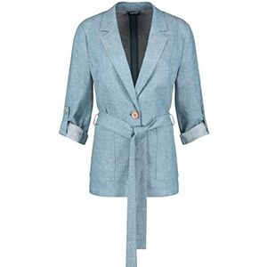 Taifun Dames 330324-11157 Blazer, Light Blue Denim, 36, blauw (light blue denim), 36