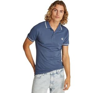 CK JEANS Heren TIPPING SLIM POLO J30J315603, Blauw (Vintage Indigo), XS, Blauw (Vintage Indigo), XS