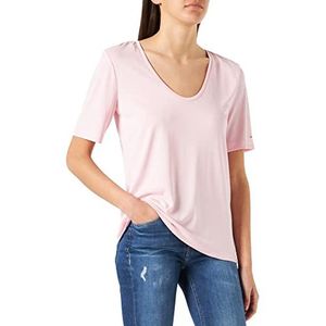 Tommy Hilfiger Dames Relaxed Modal Scoop-nk Top Ss Shirt, Pastel Roze, S