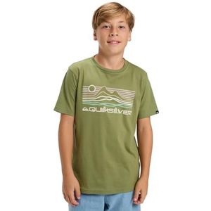 Quiksilver - Ev Light Waves - T-shirt - Groen - Korte Mouwen - Jongens 8 Jaar