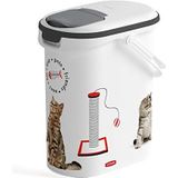 CURVER Voedercontainer voor katten, 4 kg/10 l, luchtdicht, met draaggreep, 19 x 30 x 35 cm, wit