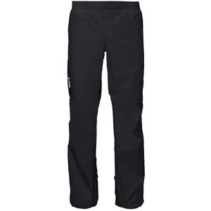 Vaude Drop Pants LI Regenbroek voor heren, waterdichte outdoorbroek voor fiets, lichte overbroek, ademende fietsbroek, zwart, snel aan te trekken