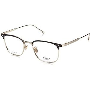 Lozza VL2382 bril, semi-mat grijs goud met gekleurde delen, 50 voor heren, Veelkleurig (Semi Mat Grijs Goud met Gekleurde Onderdelen)