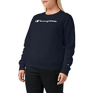 Champion Legacy-Classic Logo Crewneck Sweatshirt voor dames, Marineblauw (blauw), S