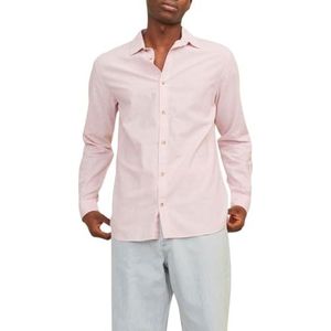 Jack & Jones Jjesummer Linen T-shirt Ls Sn hemd korte mouwen zacht roze, M heren, Zacht roze, M
