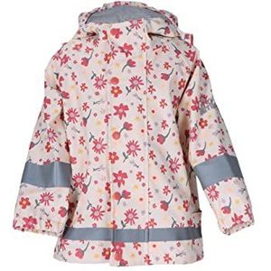 Sterntaler Baby uniseks regenjas voor kinderen, regenjas, bloemen, regenjas voor kinderen, waterdicht met ritssluiting en gelaste naden, roze, roze, 86 cm