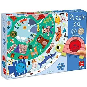 Jumbo GOULA - Puzzle XXL Discover Animals - Kinderpuzzel - Kinderen vanaf 3 Jaar - Nederlands - Peuterspeelgoed