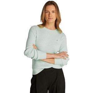 TOMMY HILFIGER Dames CO-kabel C-NK LS Trui WW0WW44993, Groen (Opaal Groen), XS