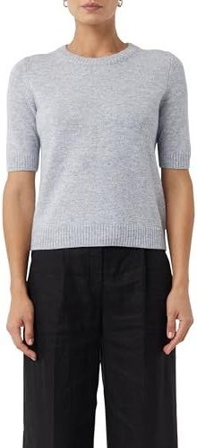 comma - Gebreide Pullover - Wolmix - Dames - 1/2-Mouwen