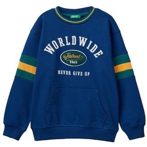 United Colors of Benetton Pullover met capuchon voor kinderen en jongeren, Blauw, 170
