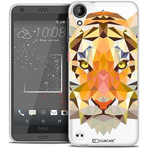Caseink - Beschermhoes voor HTC Desire 530/630 [Crystal Beschermhoes Case Gel HD Polygon Series Animal - Flexibel - Ultra dun - Gedrukt in Frankrijk] Tigre