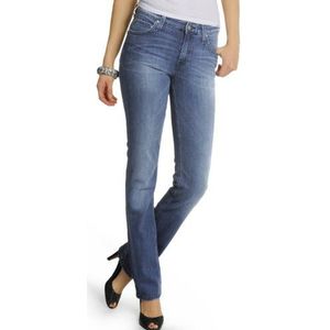 Lee Marion gestreepte jeans recht voor dames, Blauw, 27W x 33L