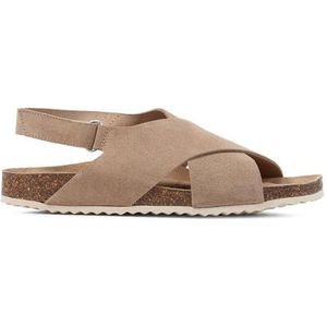 Geox D BRIONIA A Platte damessandalen, LT Taupe, 36 EU, Lt Taupe, 36 EU