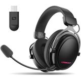Lioncast LX80 Gaming Headset met microfoon Wireless [40 uur batterij] - compatibel met PS5, Nintendo Switch, Switch 2, Xbox - Gaming Headset PC - Hoofdtelefoon Draadloze Bluetooth