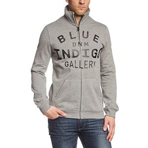 edc by ESPRIT Heren slim fit sweatshirt jas, grijs (medium grey melange), L