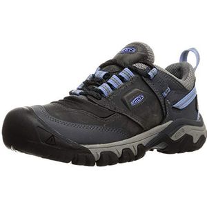 KEEN Women's Ridge Flex Low Height Waterproof Hiking Shoe, Steel Grey/Hydrangea, 39 EU