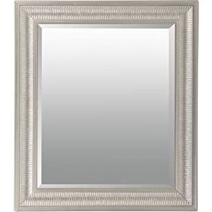 Spiegel van hout, zilverkleurig, 50 x 60 cm, 58 x 4 x 68 cm