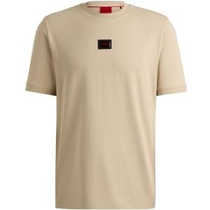 HUGO Diragolino Gel 10266060 T-shirt, maat XL, open, beige, XL