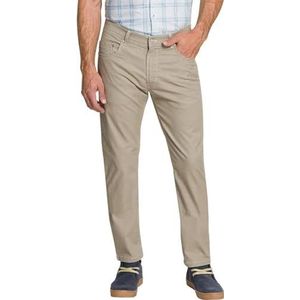 Pioneer Heren 5 pocket platte stof stretch broek, beige, 35W / 40L, beige, 35W x 40L