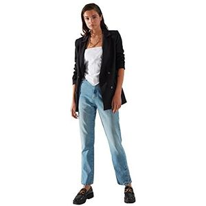 Trendyol Dames Button Gedetailleerde Blazer Jacket, Antraciet, antraciet, 36