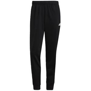 adidas Essentials Warm-Up Tapered 3-Stripes Tracksuit Bottoms, Heren, Black/White, S Tall