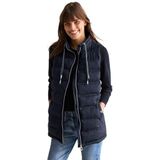 Cecil - Gevoerd Gilet - Blauw - Opstaande Kraag - Steekzakken