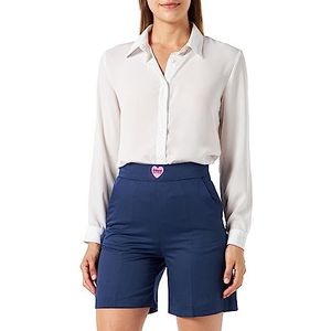 Love Moschino Women's Bermuda Shorts, Dark Blue, 46, Dark Blue, 46 NL
