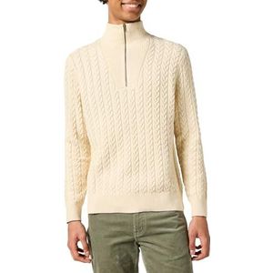 Wrangler Half Zip Knit Sweatshirt voor heren, ecru, XL