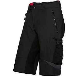BP 1863-620-0032-58n Super-Stretch shorts voor mannen, slank silhouet met hogere taille op de rug, 250,00 g/m² stofmix met stretch, zwart, 58n