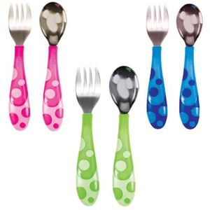 Munchkin Toddler Fork and Spoon Set (1 Spoon and 1 Fork ) Assorted colours