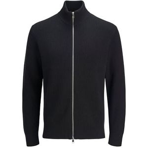 JACK & JONES Jjeperfect Gebreid Zip Cardigan Sn Pls - Plus Size, zwart, 6XL