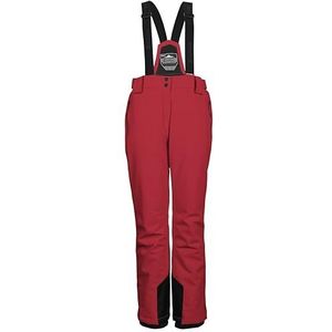 killtec KSW 249 WMN SKI PNTS, functionele broek/skibroek voor dames, met afneembare bandjes, randbescherming en sneeuwvanger, modern rood, 36, 37559-000