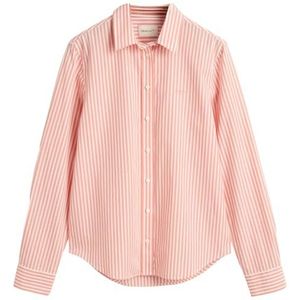 GANT Dames Reg Poplin Striped Shirt Blouse, Peachy Pink, 36