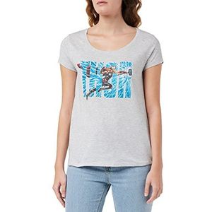Marvel WOTLATMTS006 T-shirt voor dames, grijsmelange, maat S, grijs gemêleerd, S