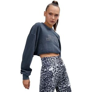 Koton Oversized Crop Sports sweatshirt voor dames, grijs (910), XL