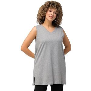 Ulla Popken Basic-v-top T-shirts voor dames, Grijs, 46-48