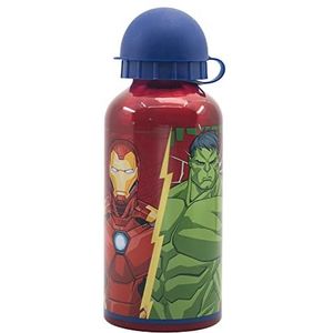 Marvel Avengers Aluminium drinkfles voor kinderen, herbruikbaar, 400 ml