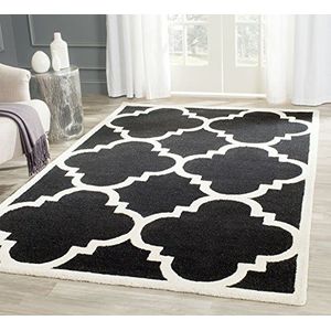 Safavieh gestructureerd tapijt, CAM140, handgetufte wol CAM140 120 x 180 cm zwart/ivoor