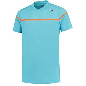 Dunlop Heren Game Tee 2 Tennis Shirt, Aqua Blue, XXL, aqua-blauw, XXL