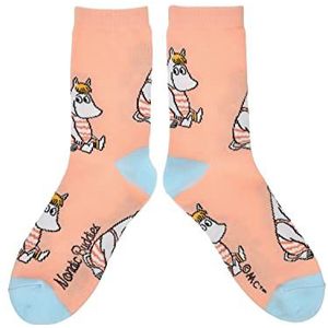 Snorkmaiden At The Beach Moomin sokken voor dames, perzik, maat 36-42, Perzik, Licht blauw, 3-9
