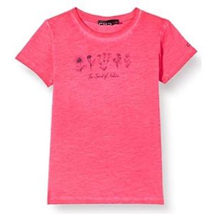 CMP Kid Girl T-shirt Pigment Dye Slub Jersey, aardbeien, 98 meisjes