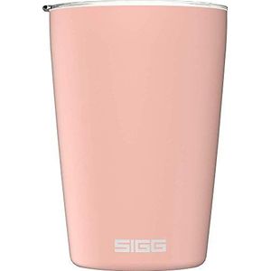 SIGG Neso Cup Shy Pink thermobeker (0,3 l), vrij van schadelijke stoffen en geïsoleerde koffiemok, Coffee to go beker van 18/8 roestvrij staal, met keramische pure keramische coating