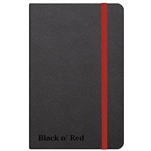 Zwart door Black n' Red A6 Journal - Geregisseerd met genummerde pagina's