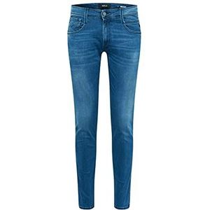 Replay Anbass Herenjeans, slimfit, met power stretch, 0092 Medium Blauw, 29W / 32L