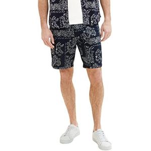 TOM TAILOR Heren 1036297 Bermuda Shorts, 31783-Navy Big Paisley Design, XL, 31783 - Navy Big Paisley Design, XL