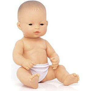 Miniland 31036 - Baby Aziatische meisjestas - zonder ondergoed, 32 cm