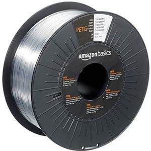 Amazon Basics 3D-printerfilament, PETG, 1,75 mm, doorzichtig, spoel van 1 kg